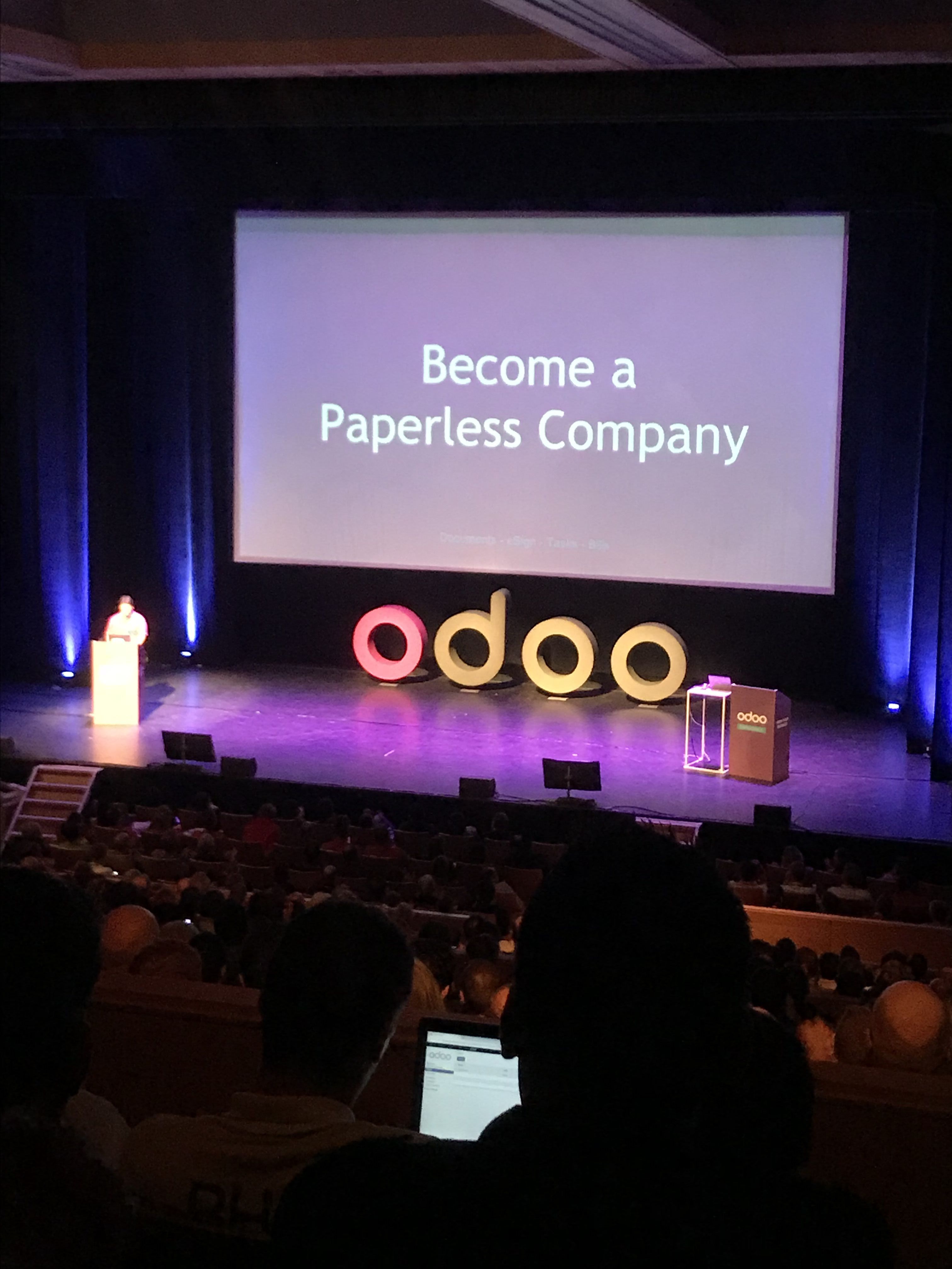 Présentation de la V12 Odoo durant l'experience day